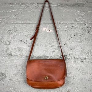 Vintage Coach Camel Crossbody Purse